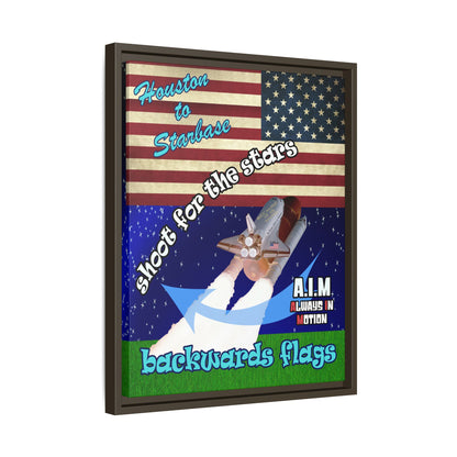 shoot for the stars - framed canvas art ('snoops' background)