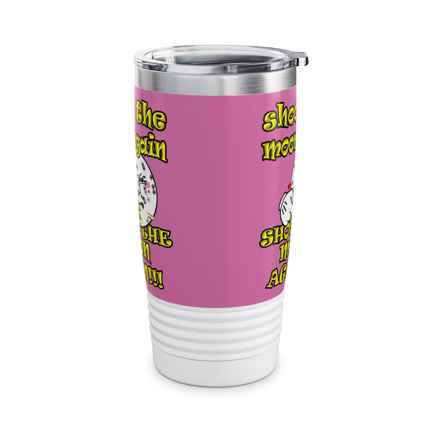 shoot the moon again - Ringneck Tumbler, 20oz (light pink)