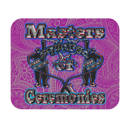 em cee squared - Mouse Pad (Rectangle) (pink swirl)