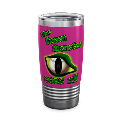 green monster - Ringneck Tumbler, 20oz (pink)