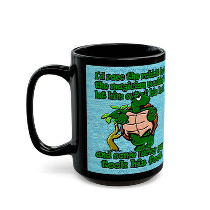 turtle race - Black Mug (faded dark blue)