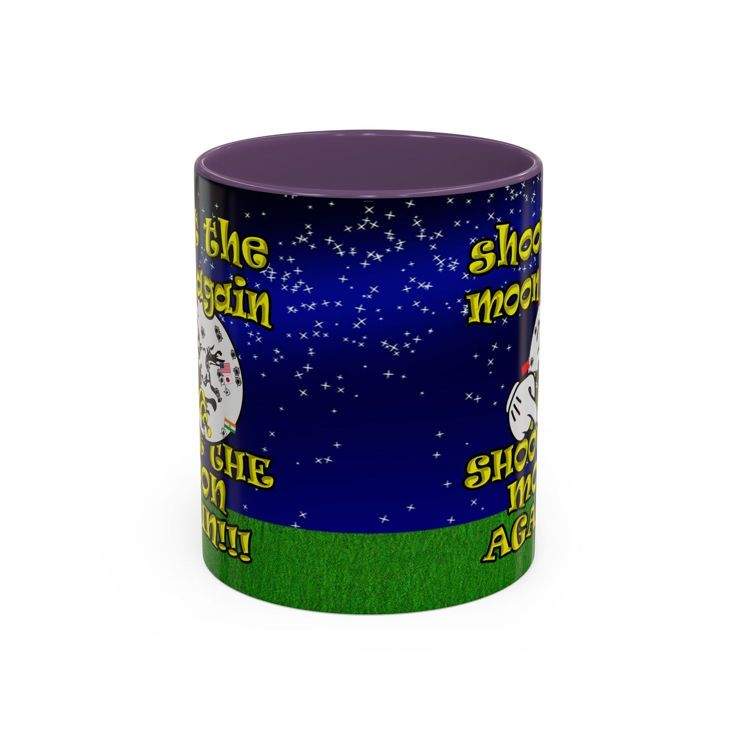 shoot the moon again - Accent Mug ('snoops' background)