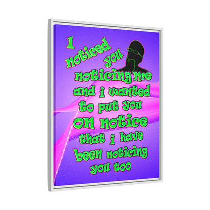 noticed you noticing - framed canvas art (purple-pink wave)