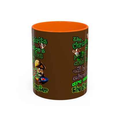 christmas spirits of boston - Accent Mug (brown)