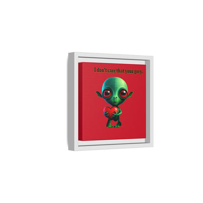 I don't care that your grey - framed canvas art (dark red)