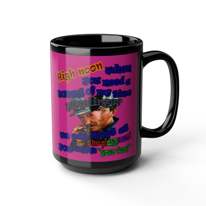 high noon - Black Mug (pink)