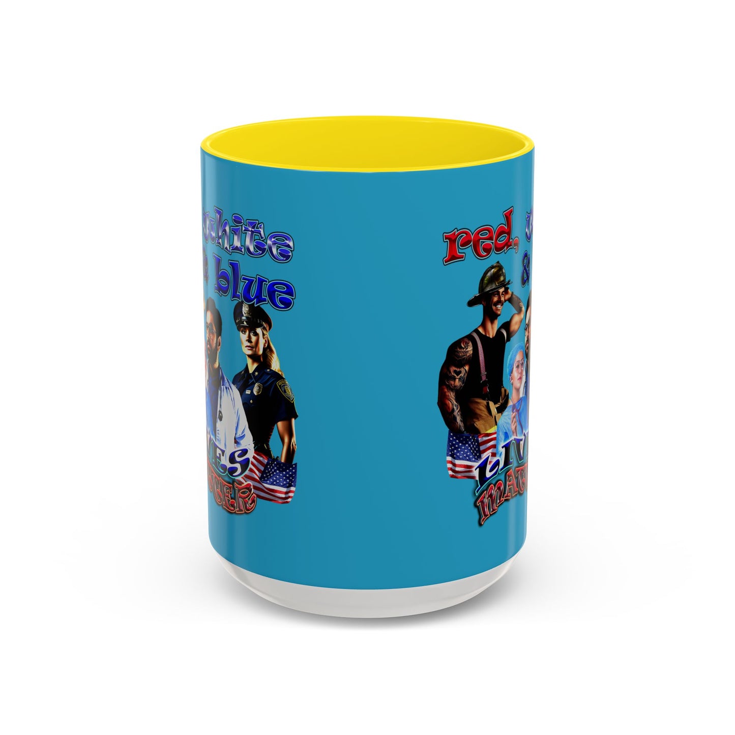 rw&b lives matter - Accent Mug (turquoise)