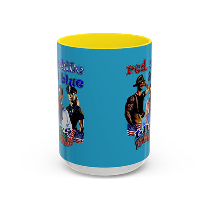 rw&b lives matter - Accent Mug (turquoise)