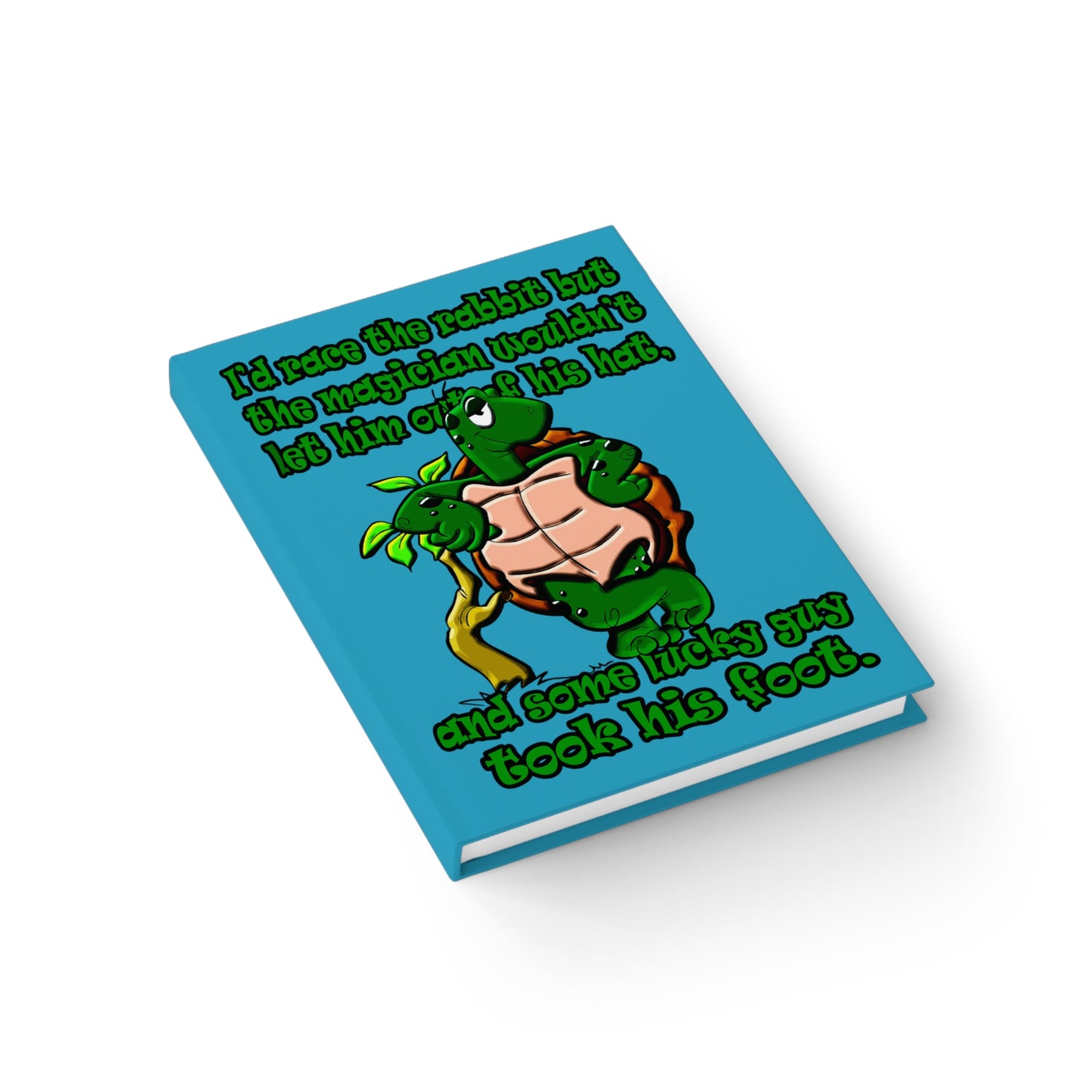 turtle race - journal-lined (turquoise)