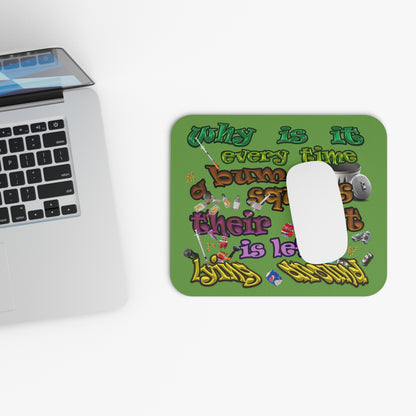 the bum's shit - Mouse Pad (Rectangle) (green)