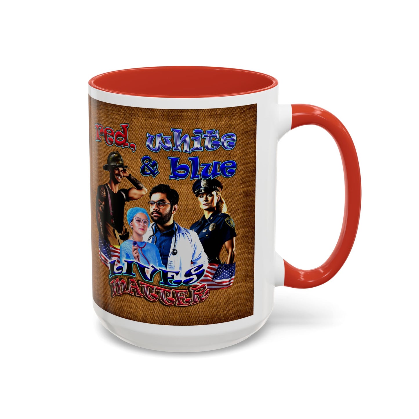 rw&b lives matter - Accent Mug (brown papyrus)