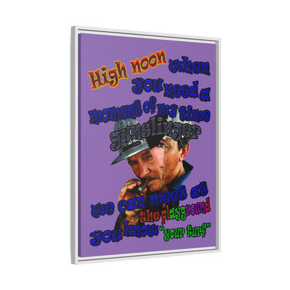high noon - framed canvas art (light purple)
