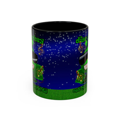 disc jockey - Accent Mug ('snoops' background)