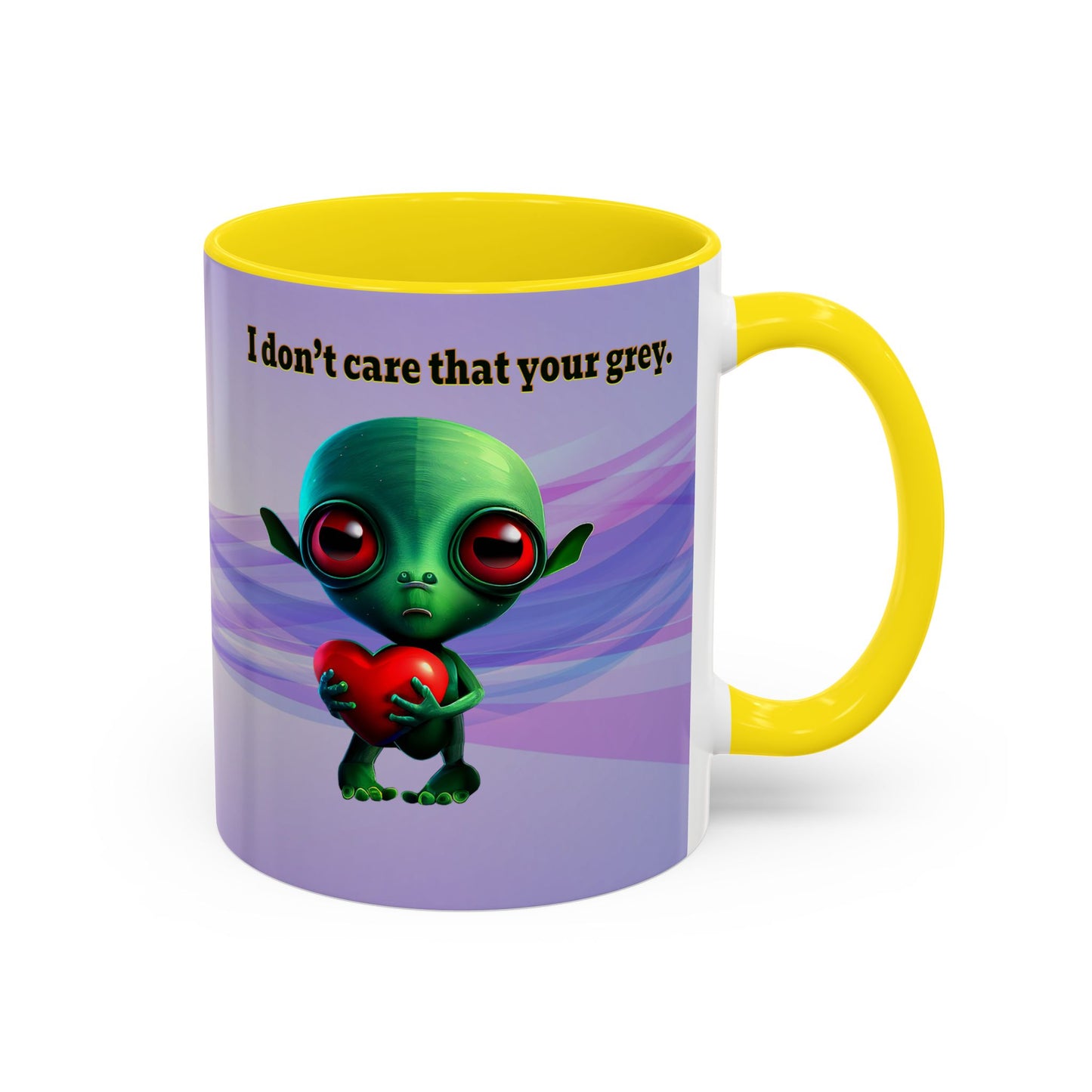 I don't care that your grey - Accent Mug (light blue-pink wave)
