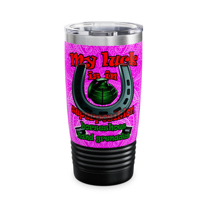 my luck - Ringneck Tumbler, 20oz (pink swirl)