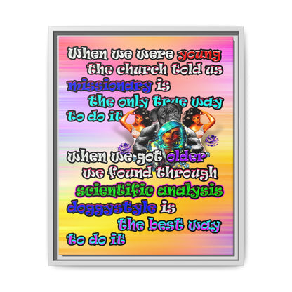 doggystyle - framed canvas art (color blur)