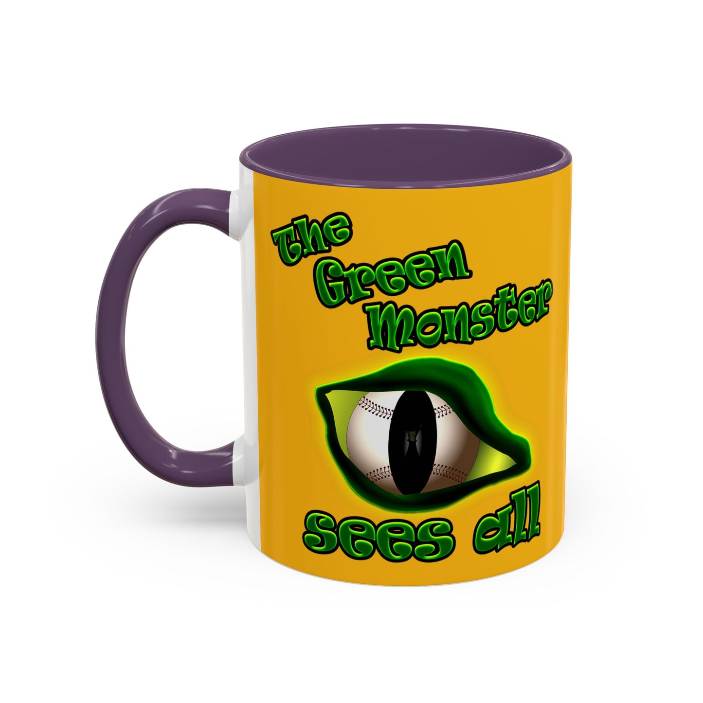 green monster - Accent Mug (yellow)