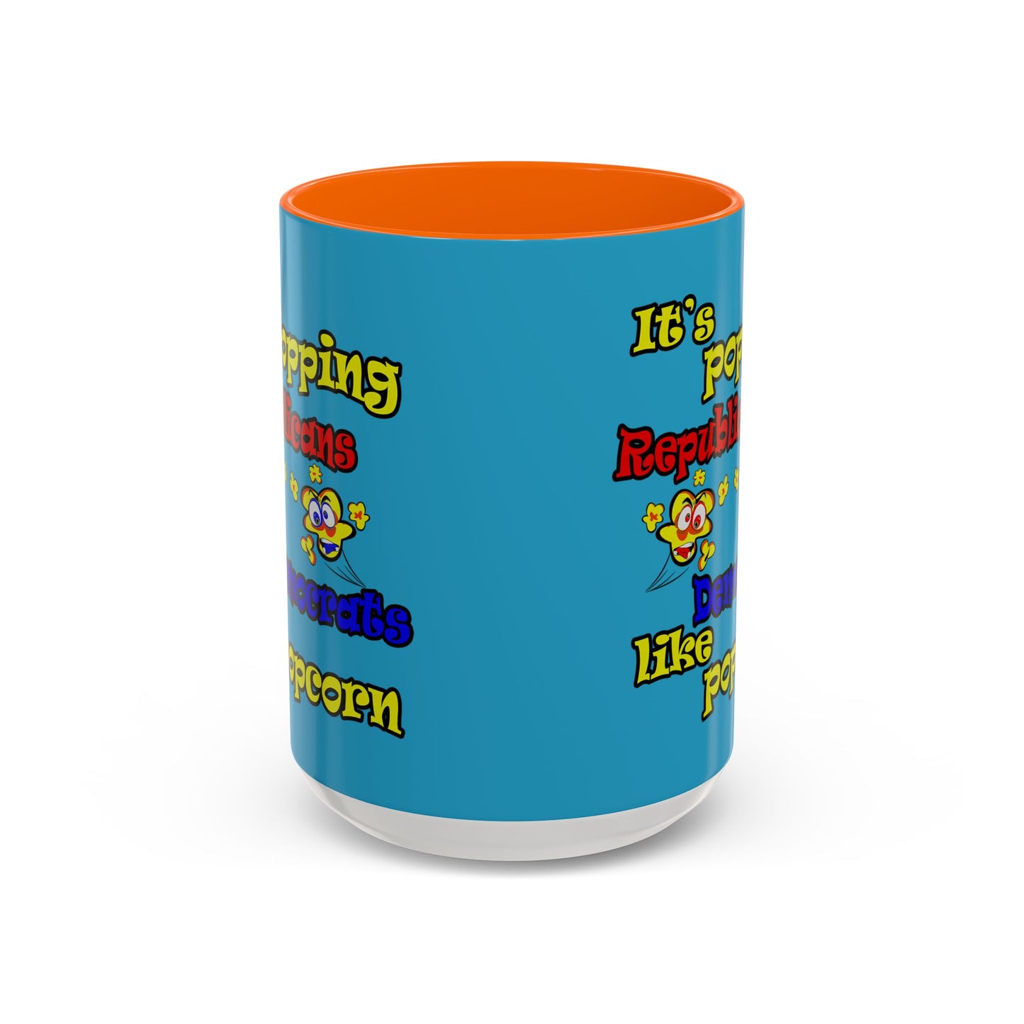 popping like popcorn - Accent Mug (turquoise)