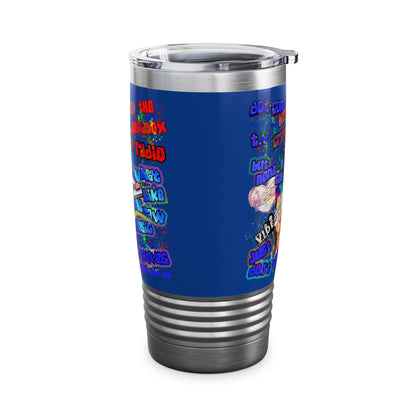 drop the beat - Ringneck Tumbler, 20oz (dark blue)