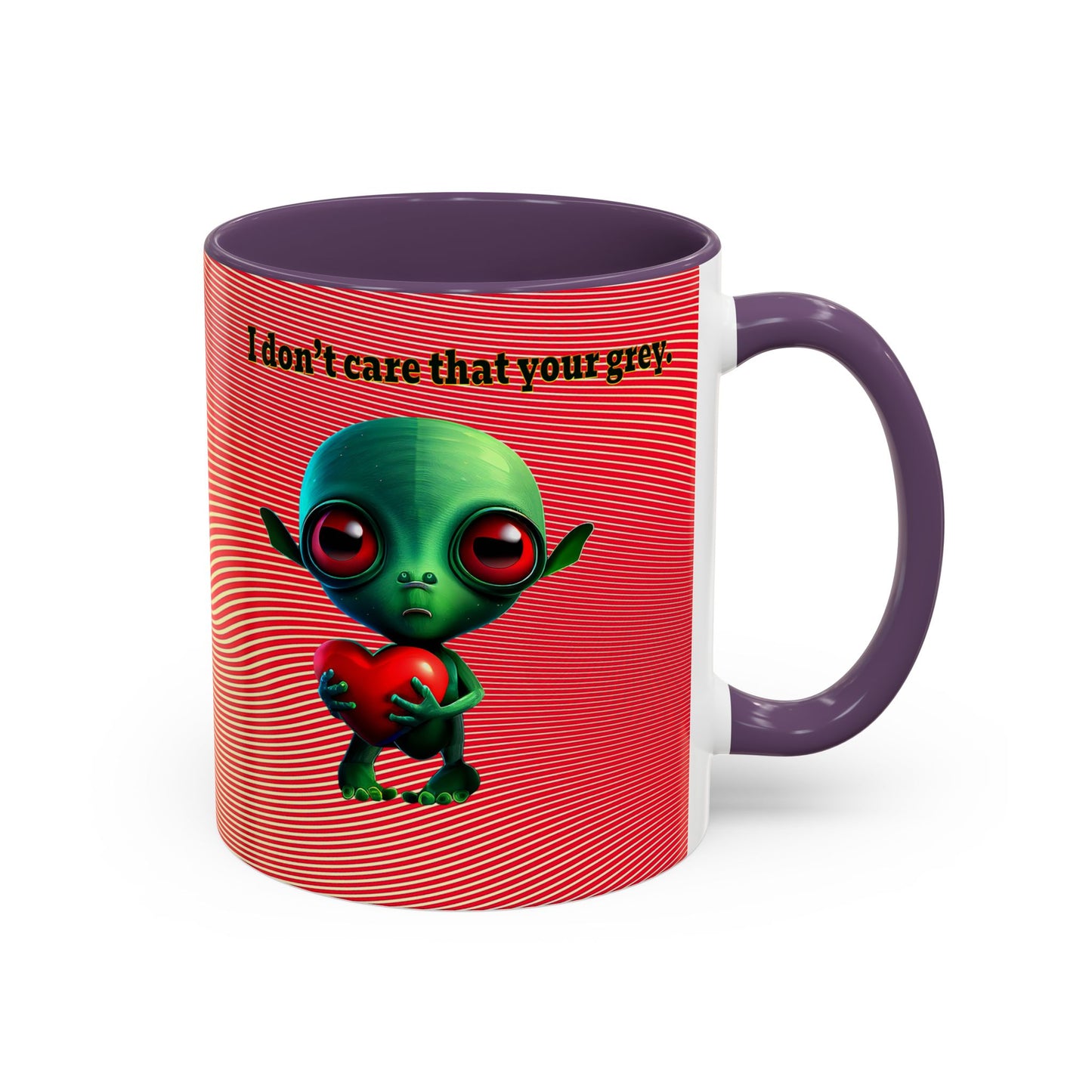 I don't care that your grey - Accent Mug (yellow-orange wave)