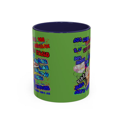drop the beat - Accent Mug (green)