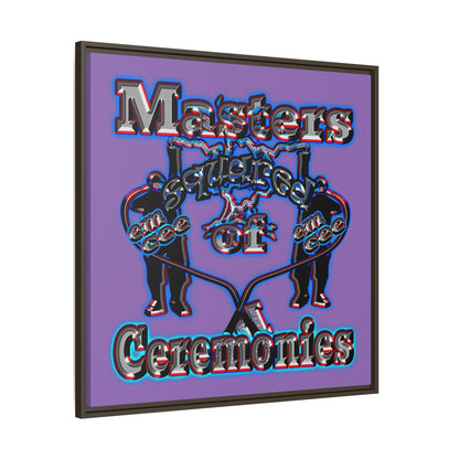 em cee squared - framed canvas art (light purple)