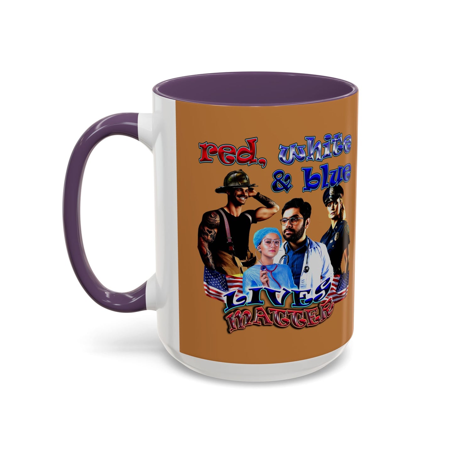 rw&b lives matter - Accent Mug (light brown)