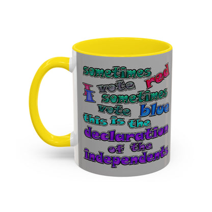 declaration of the independents - Accent Mug (light grey)