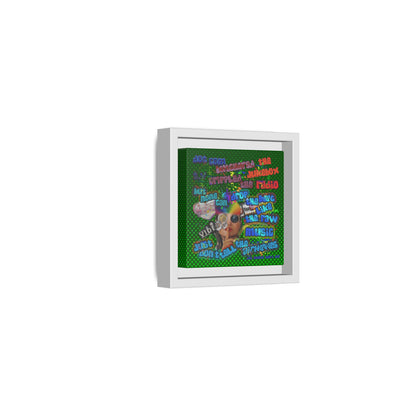 drop the beat - framed canvas art (logo green)