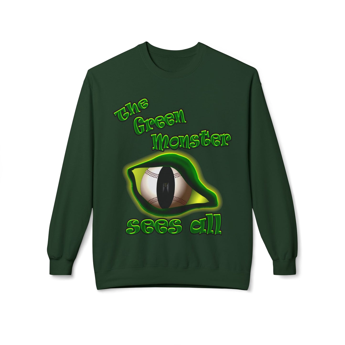 green monster - Unisex Midweight Softstyle Fleece Crewneck Sweatshirt