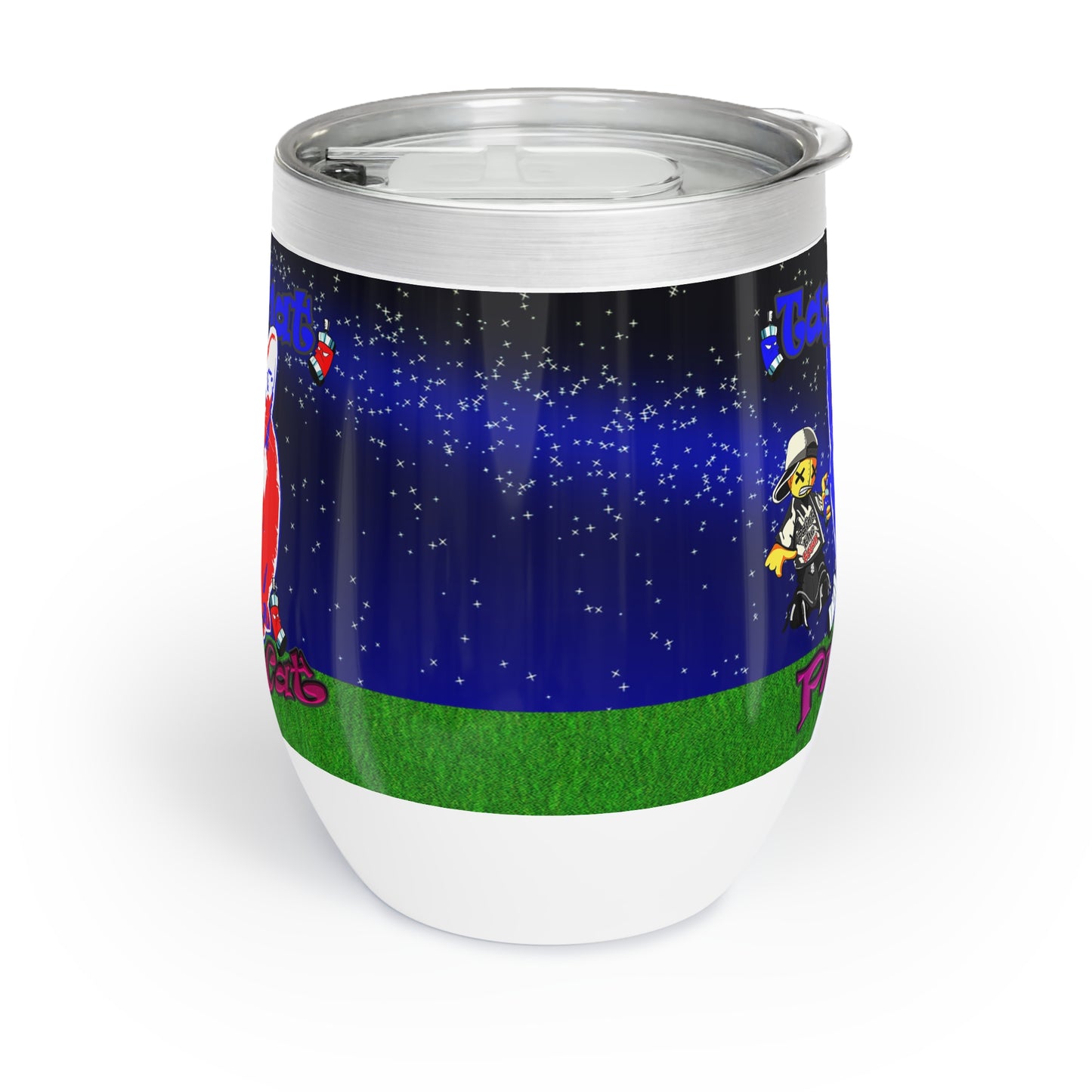 tag that - Chill Wine Tumbler ('snoops' background)