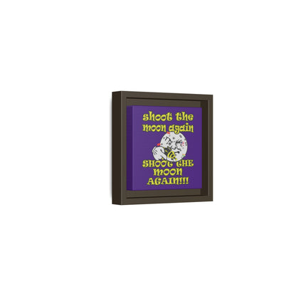 shoot the moon again - framed canvas art (purple)