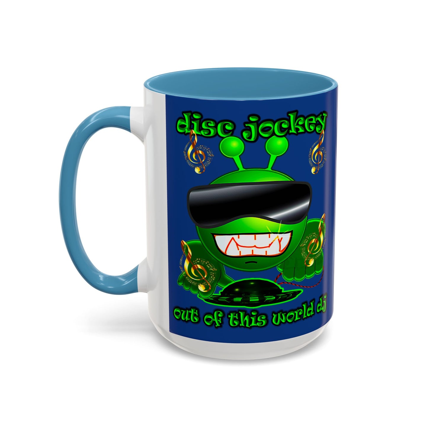 disc jockey - Accent Mug (dark blue)
