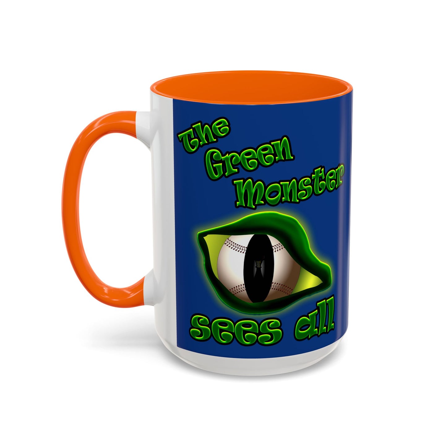green monster - Accent Mug (dark blue)