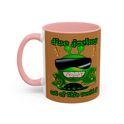 disc jockey - Accent Mug (light brown)