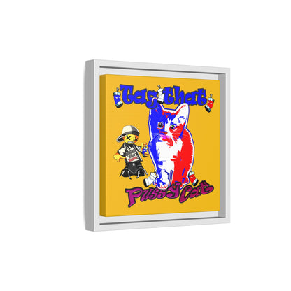 tag that - framed canvas art (yellow)