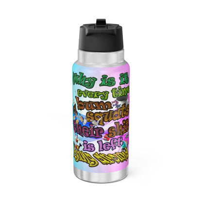 the bum's shit - Gator Tumbler, 32oz (light blue-pink wave)