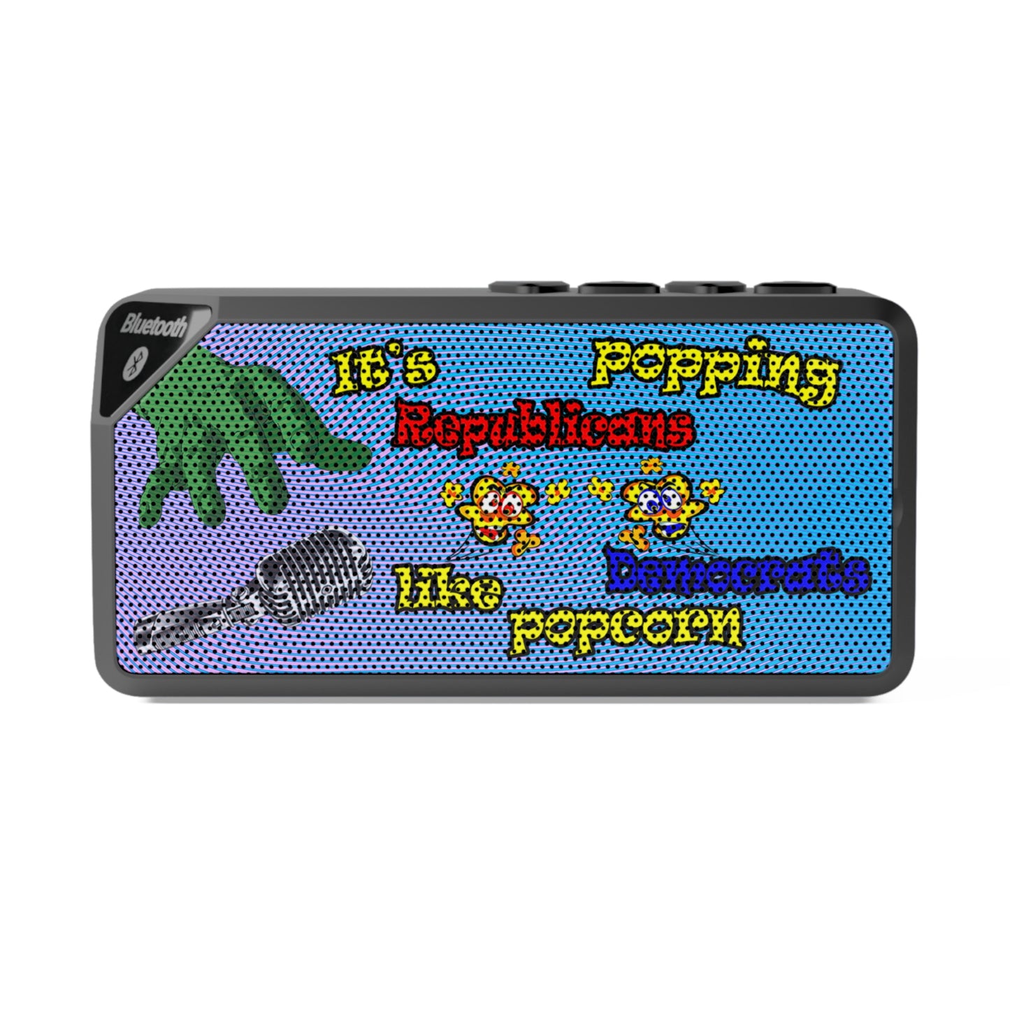 popping like popcorn - Jabba Bluetooth Speaker (light blue-purple wave)