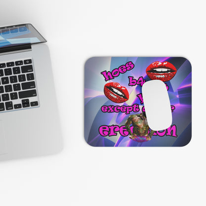 hoes b4 bros - Mouse Pad (Rectangle) (grey-pink wave)