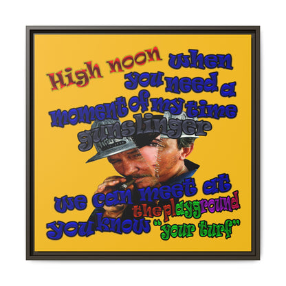 high noon - framed canvas art (yellow)