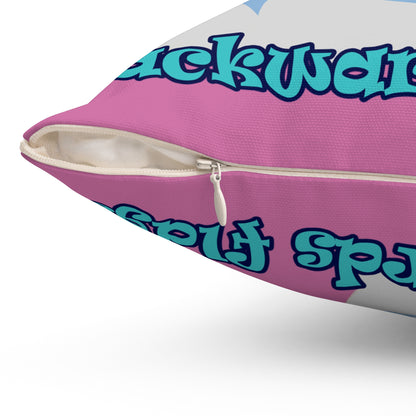 shoot for the stars - Spun Polyester Square Pillow - (light pink)