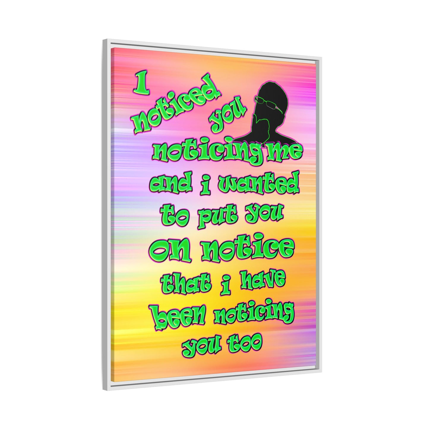 noticed you noticing - framed canvas art (color blur)