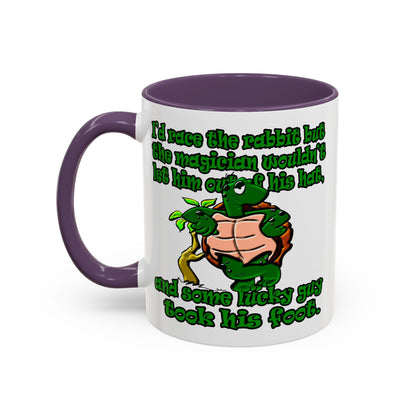 turtle race - Accent Mug (white)