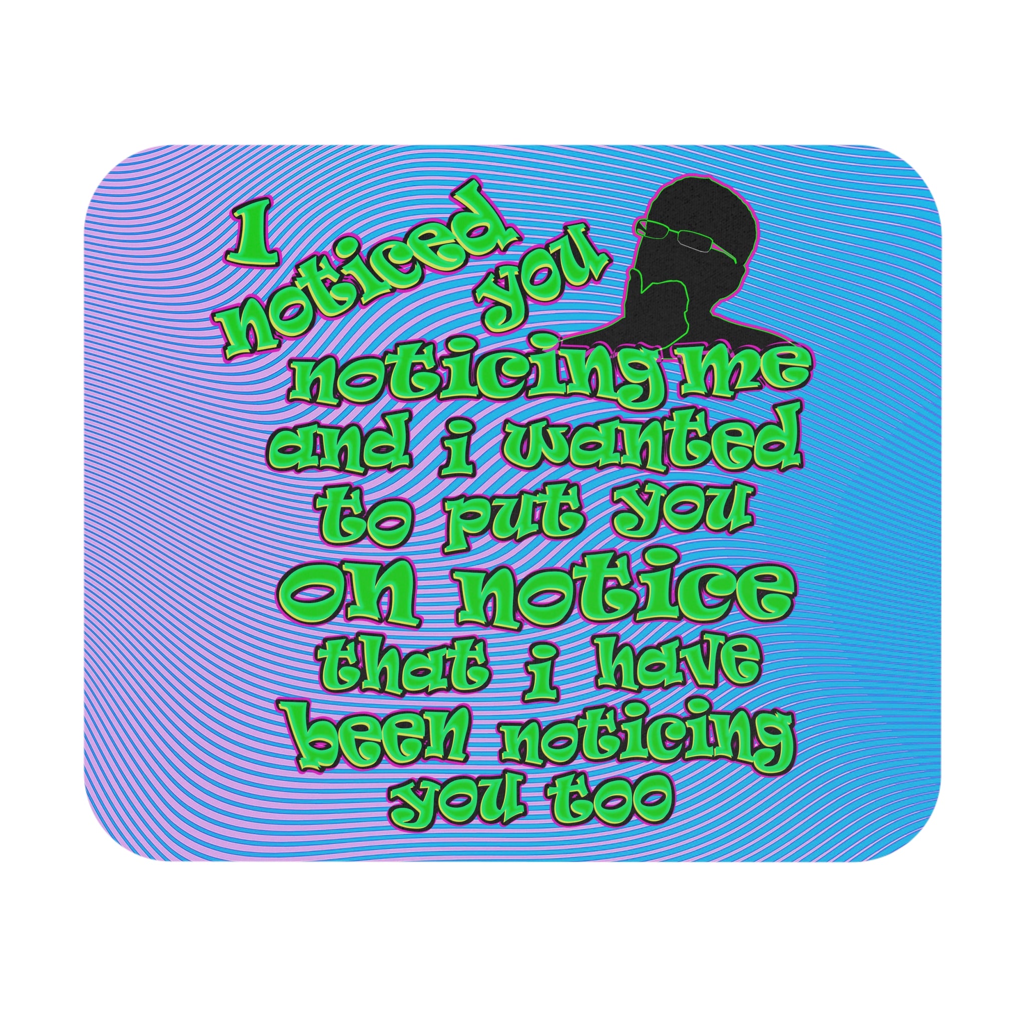 noticed you noticing - Mouse Pad (Rectangle) (light blue-purple wave)