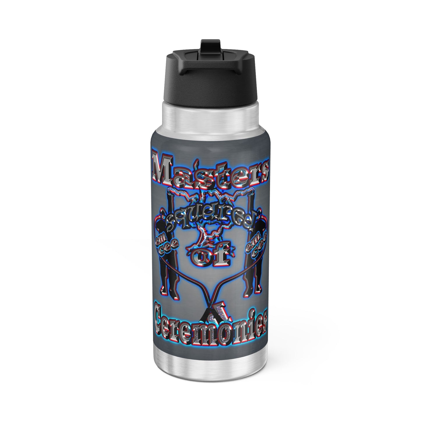em cee squared - Gator Tumbler, 32oz (grey-light grey)