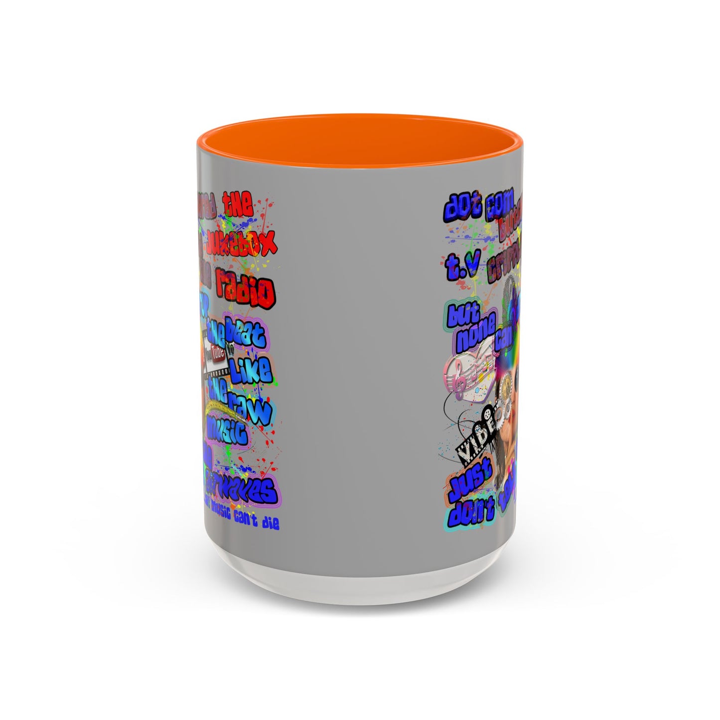 drop the beat - Accent Mug (light grey)
