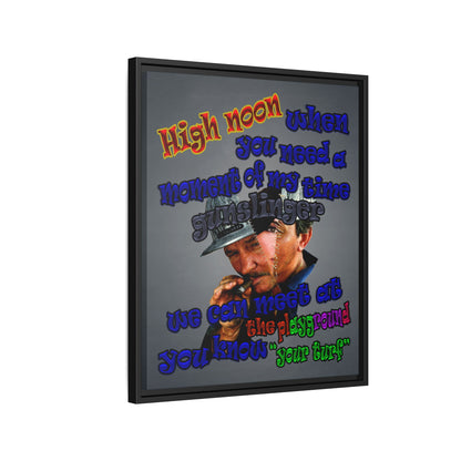 high noon - framed canvas art (grey-light grey)
