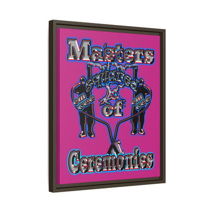 em cee squared - framed canvas art (pink)
