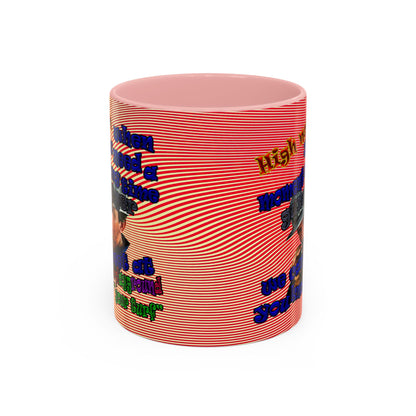 high noon - Accent Mug (yellow-orange wave)