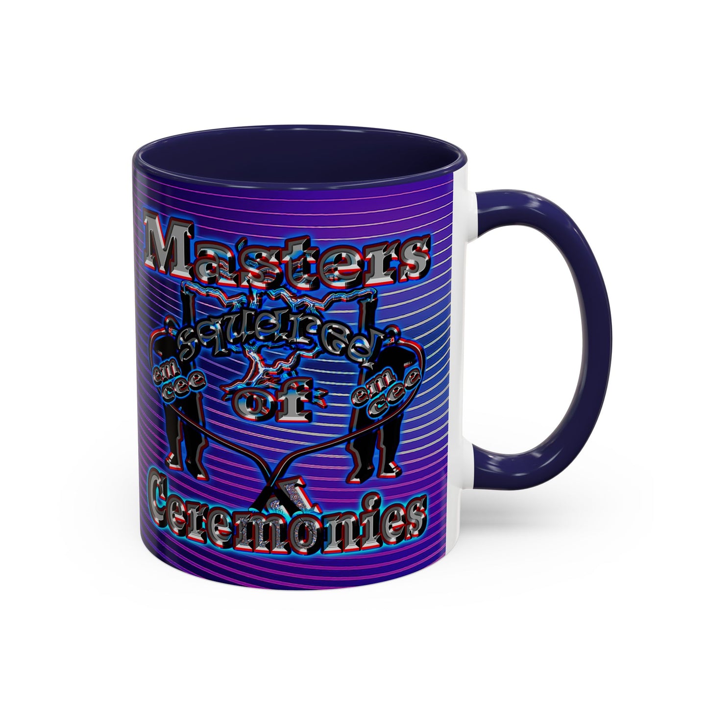 em cee squared - Accent Mug (purple wave)